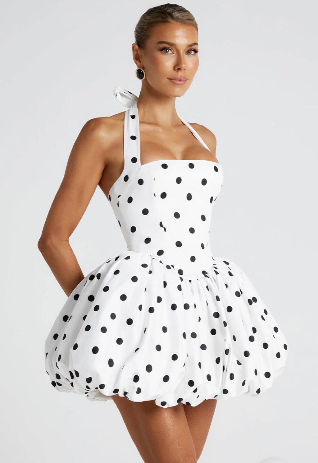 MAYA MINI ROBE - POIS BLANC