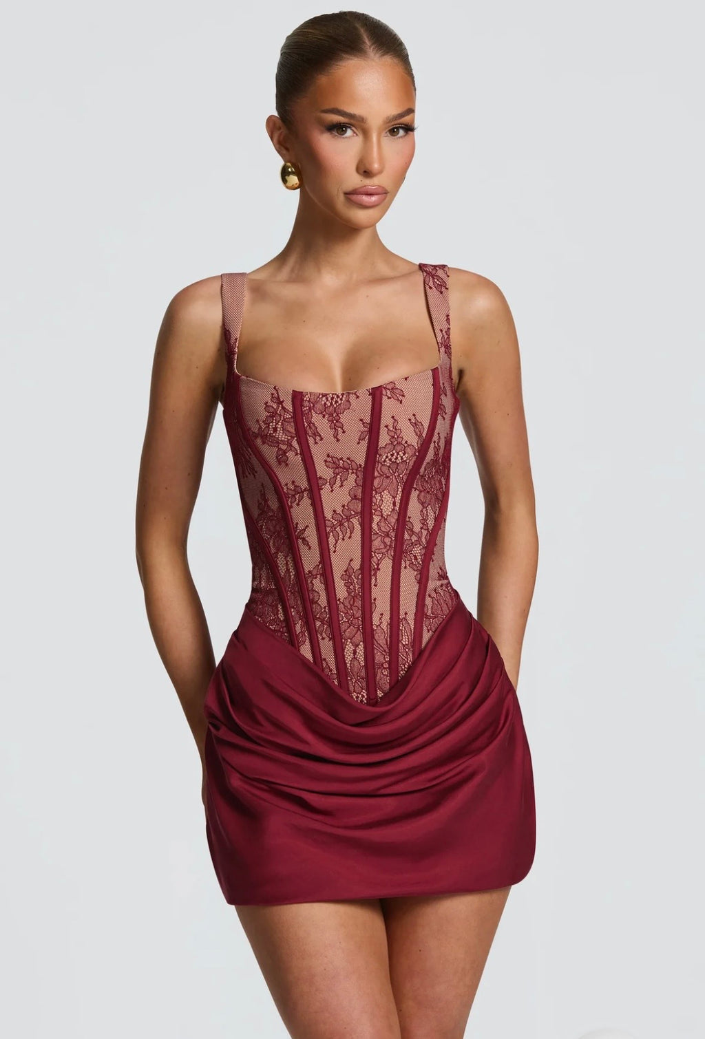 SYANA MINI ROBE - BORDEAU