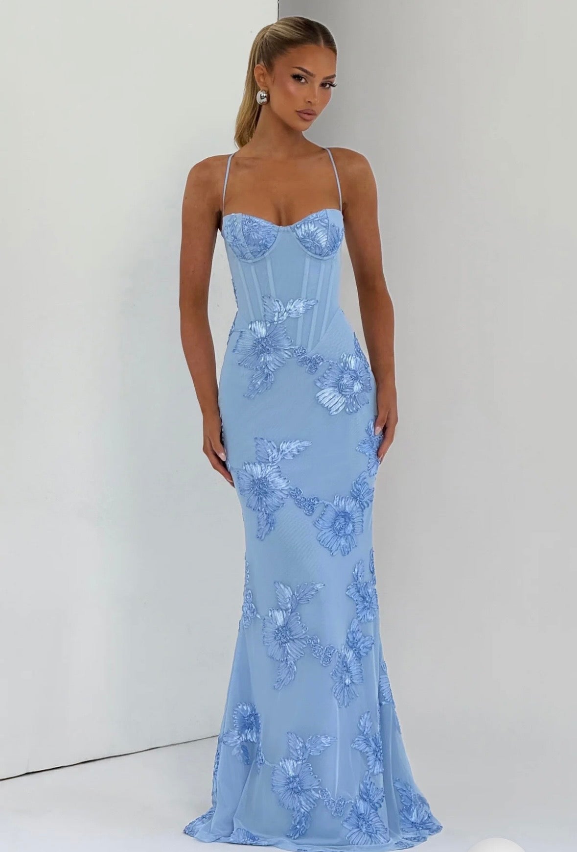 LAYA MAXI ROBE - BLEU