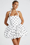 MAYA MINI ROBE - POIS BLANC