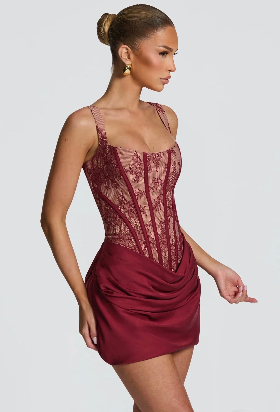 SYANA MINI ROBE - BORDEAU