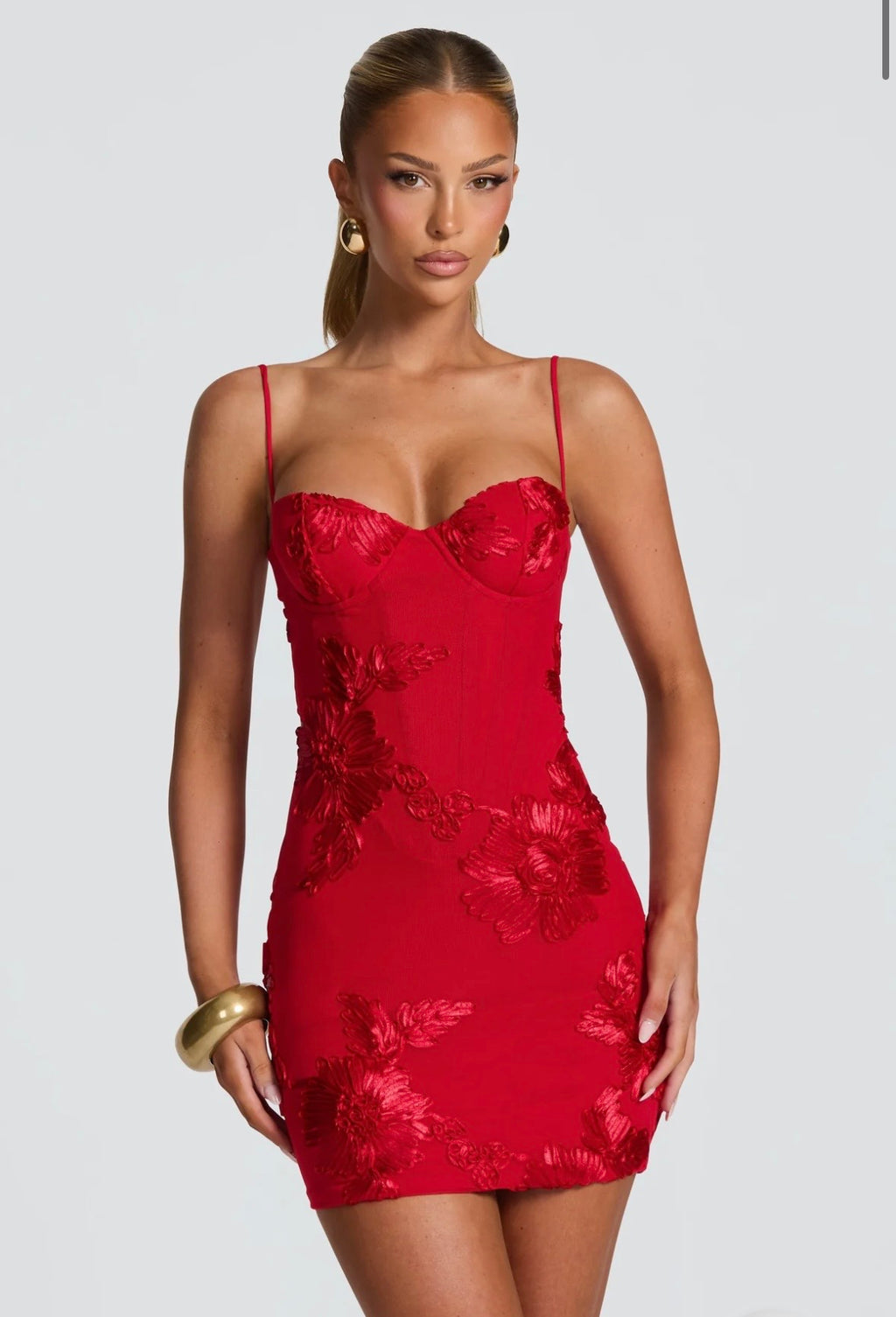 LARA MINI ROBE - ROUGE