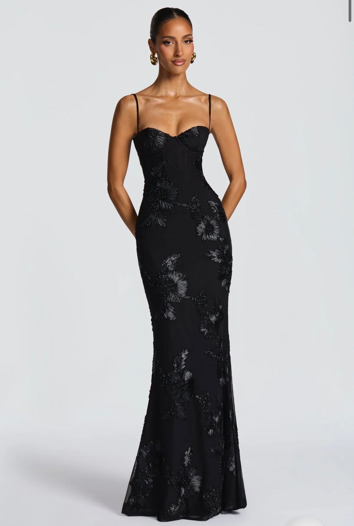 LAYA MAXI ROBE - NOIR