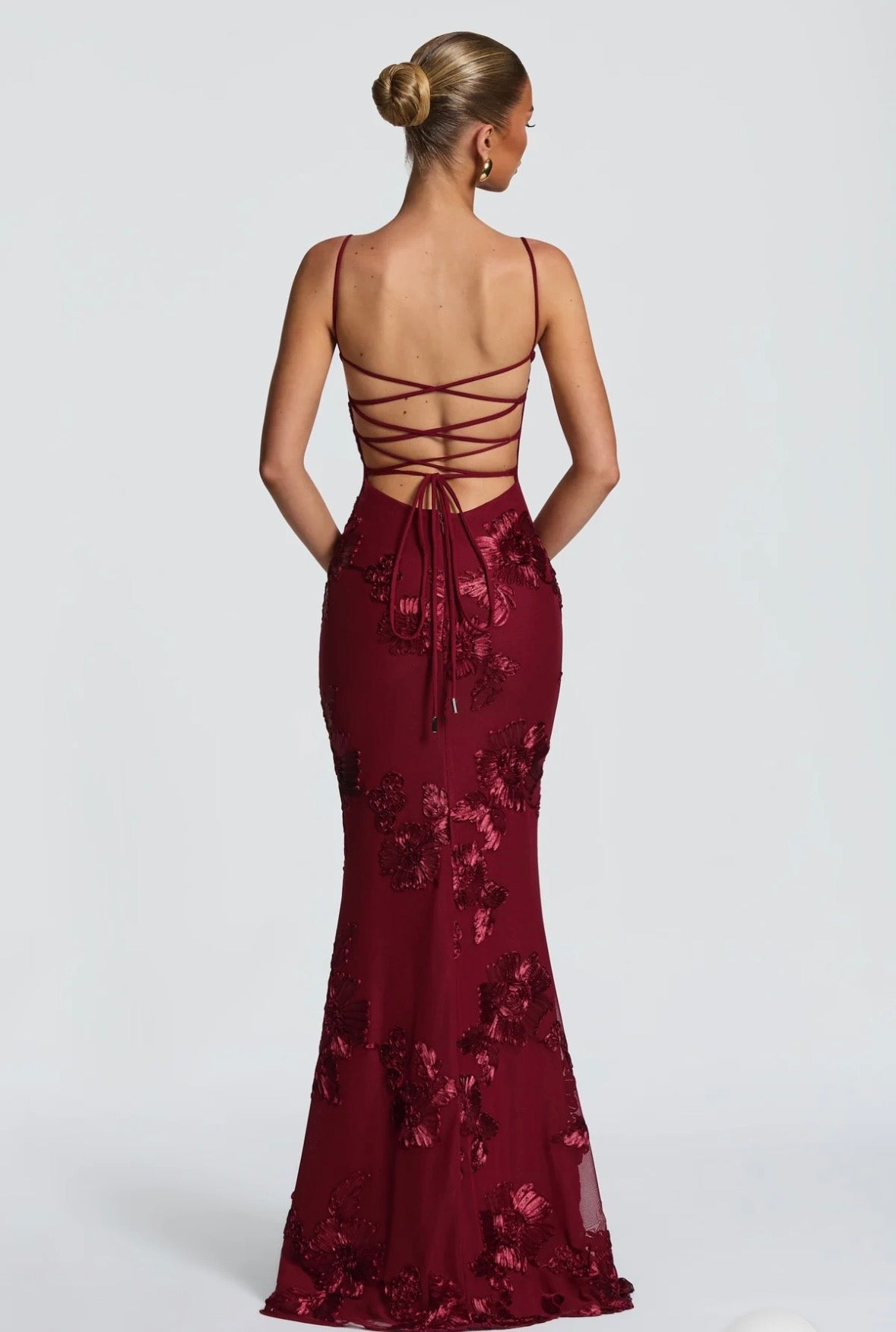 LAYA MAXI ROBE - BORDEAU