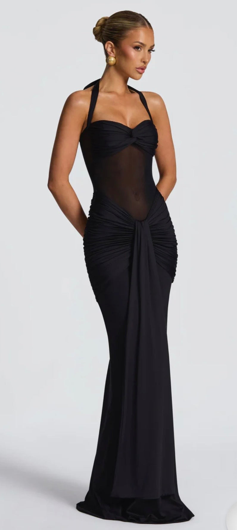 SOFIA MAXI ROBE - NOIR