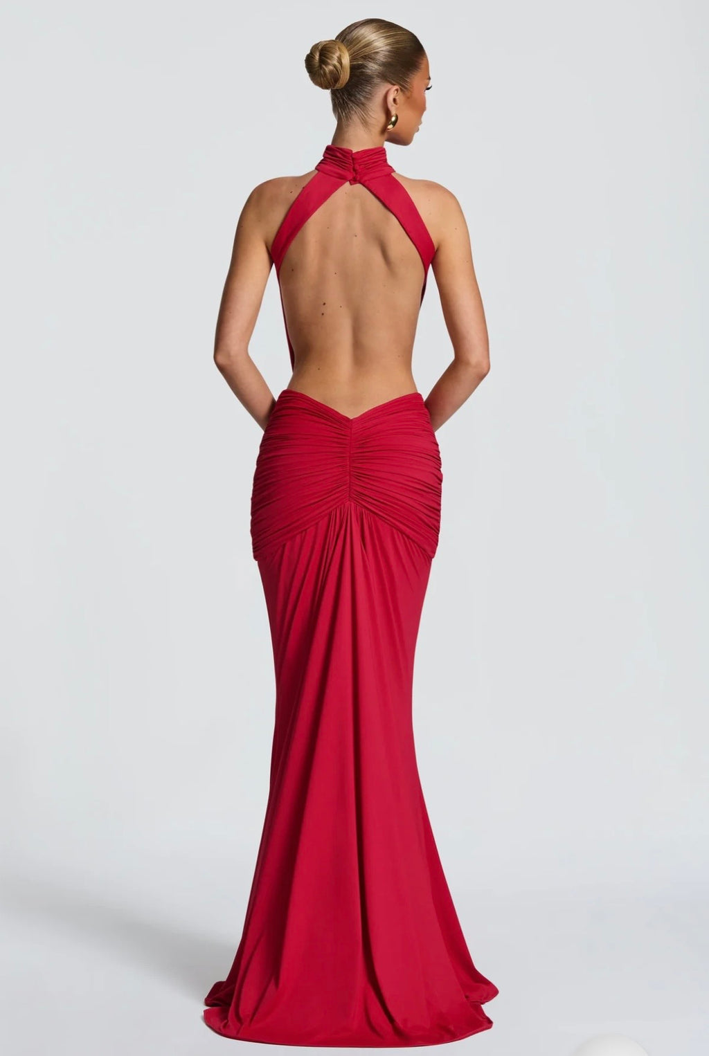 SARAH MAXI ROBE - ROUGE