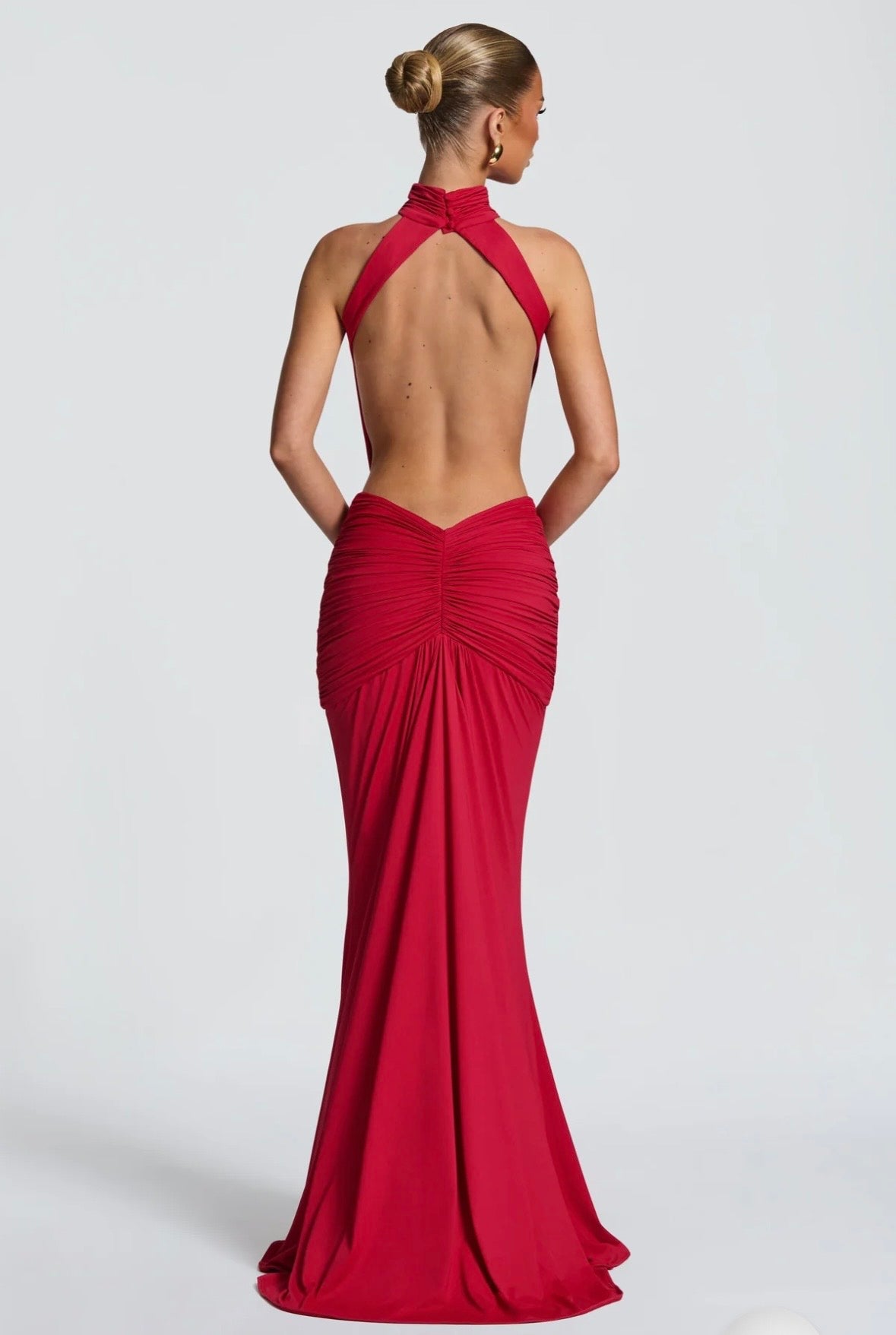 SARAH MAXI ROBE - ROUGE