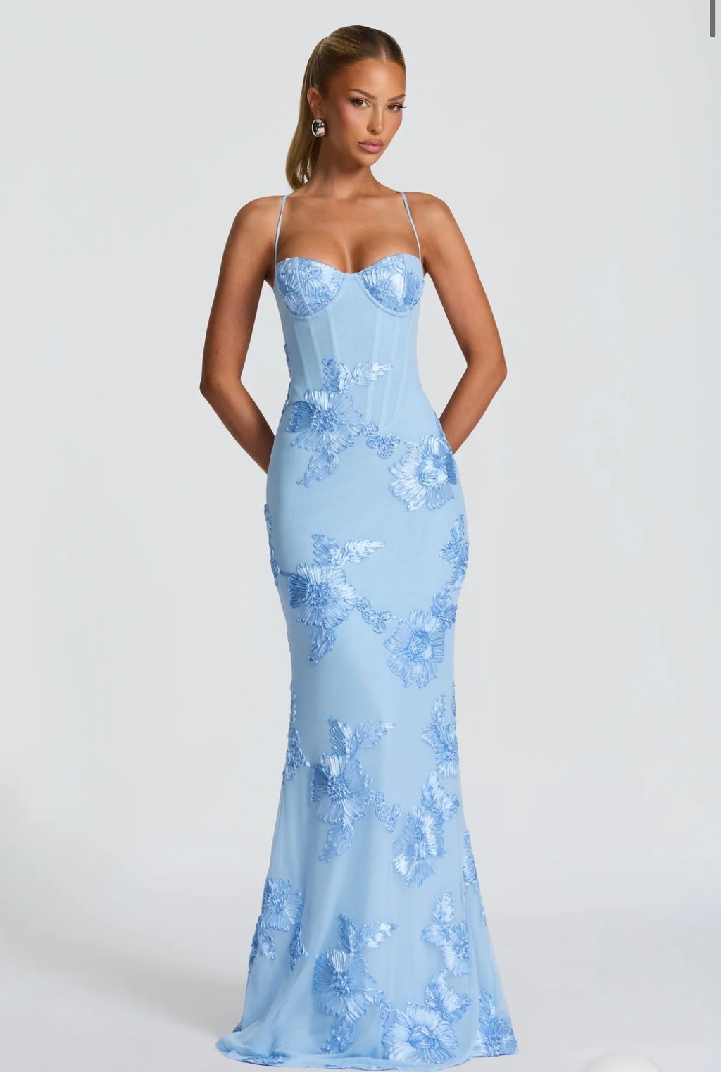 LAYA MAXI ROBE - BLEU